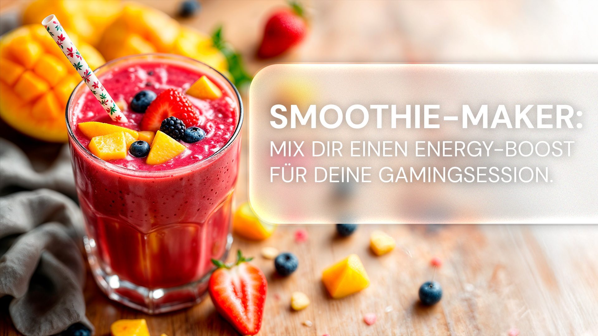 Smoothie-Maker: „Mix dir einen Energy-Boost für deine Gamingsession!“