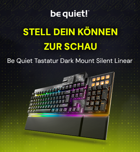 Be Quiet Tastatur Dark Mount Silent Linear kabelgebunden RGB-LED schwarz
