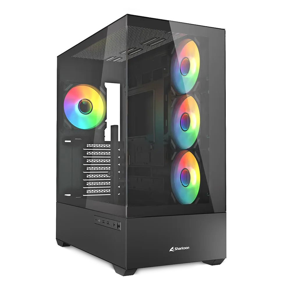 Sharkoon PC Gehäuse AK6 RGB Black ATX