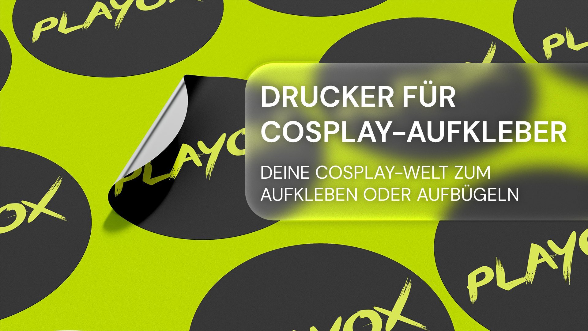 Drucker für Aufkleber mit Cosplayer-Motiven