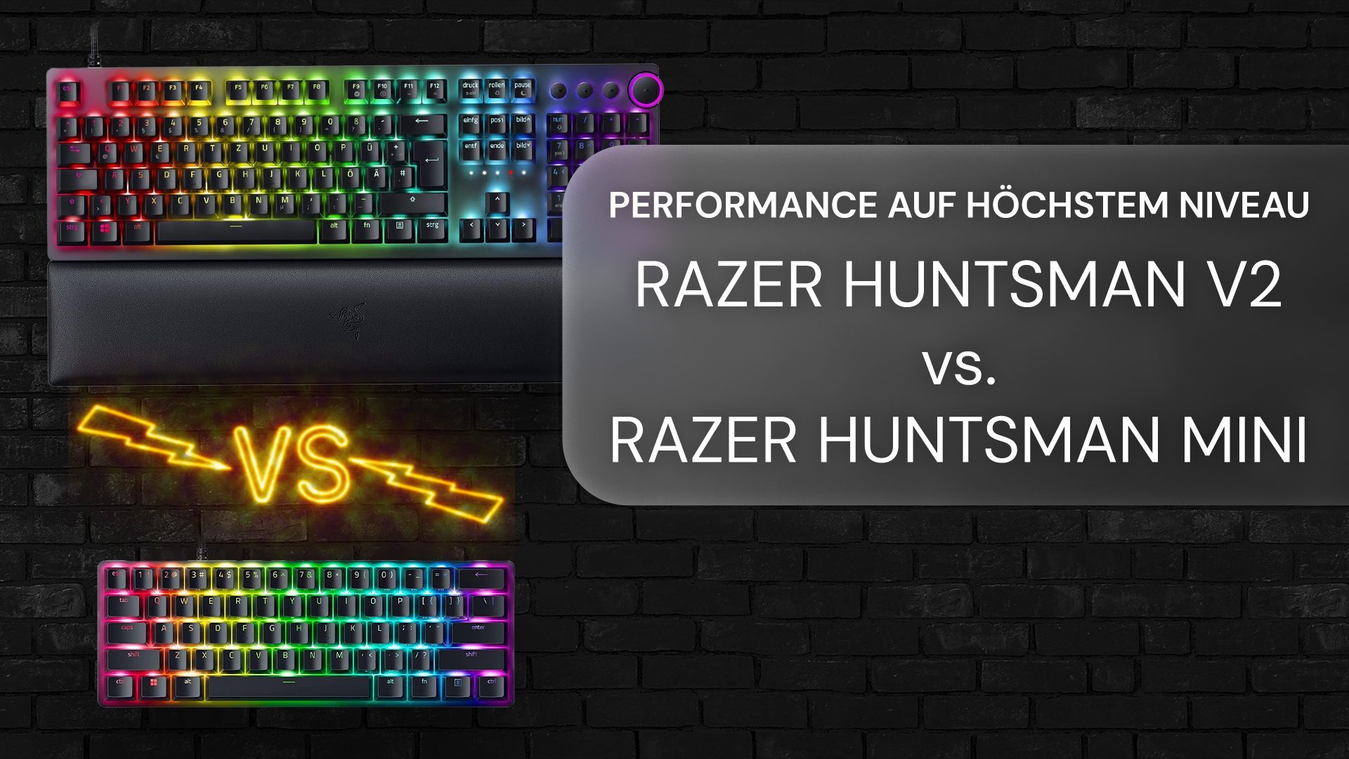 Razer Huntsman Gaming Tastatur: Mini vs Full size